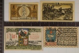 4-GERMAN NOTGELDS: 2-1921 HALF MARKS CU, 1919-
