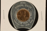 ENCASED 1963-D LINCOLN CENT: INTERNATIONAL COIN