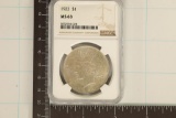 1922 PEACE SILVER DOLLAR NGC MS63