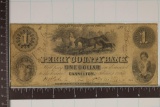 1854 PERRY COUNTY BANK $1 OBSOLETE BANK NOTE