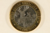 SILVER $10 CASINO CHIP (UNC) PRESIDENT CASINO