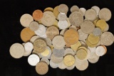 1 POUND FOREIGN COINS FROM MANY DIFFERENT