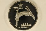 1986 CANADA SILVER $20 OLYMPIC PF COIN 1.0001