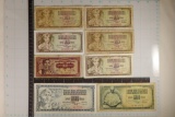 8-YUGOSLAVIAN BANK NOTES: 1968, 2-1978 & 2-1981