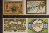 4-GERMAN NOTGELDS: ALL ARE 1921: 75 PFENNIGS ALL