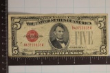 1928-E US $5 RED SEAL NOTE