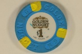 $1 GOLDEN NUGGET CASINO CHIP. LAS VEGAS, NV.