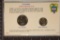 1965 COLUMBIA 2 COIN UNC SET ON CARDBOARD CARD