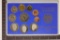 1991 GERMAN 10 COIN PROOF SET IN HARD PLASTIC