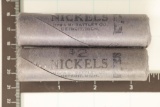 2 SOLID DATE ROLLS OF 1963-P JEFERSON NICKELS BU