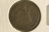 1889 SILVER SEATED LIBERTY DIME VERY GOOD