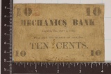 1862 MECHANICS BANK OF AUGUSTA GEORGIA 10