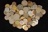 1 POUND FOREIGN COINS FROM MANY DIFFERENT