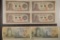 6 BANK OF KOREA BILLS:4-1965 TEN WON & 2-1973 FIVE