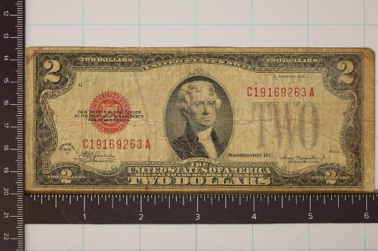1928-D US $2 RED SEAL NOTE