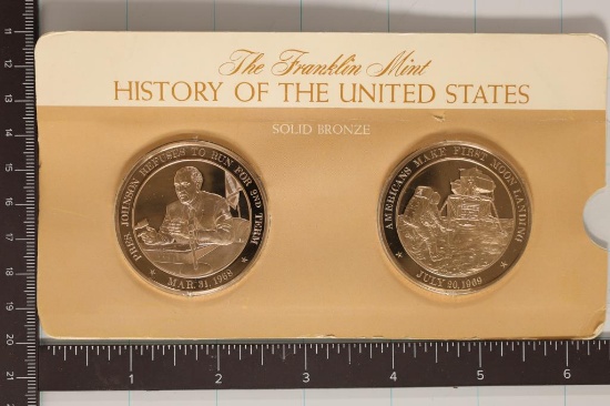 2-1 3/4" SOLID BRONZE HISTORY OF THE UNITED STATES