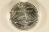 1976 CANADA SILVER OLYMPIC UNC COIN 1.4453 OZ. ASW