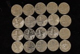 20 CUBA UNC 25 CENTAVO COINS. 1994-2003