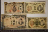 4 YEN BILLS: 2-1932 (KOREA) 1 YEN, 1943 (JAPAN) 1
