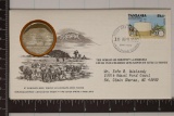 STERLING SILVER PROOF ROUND ON FDC ENVELOPE
