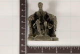 ABRAHAM LINCOLN PEWTER STATUE. 2