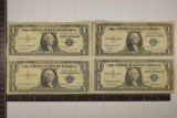 1935-C, 57, 57-A &1957-B US $1 SILVER CERTS, BLUE