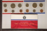 1987 US MINT SET (UNC) P/D (WITH ENVELOPE)