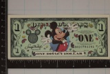2000 DISNEY $1 COLORIZED CRISP UNC 