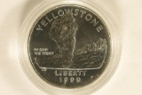 1999-P US UNC SILVER $1 YELLOWSTONE IN HARD
