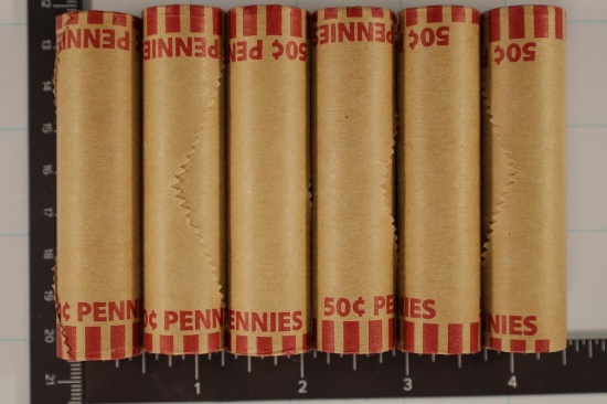 6-2007-P UNC LINCOLN CENT ROLLS BU