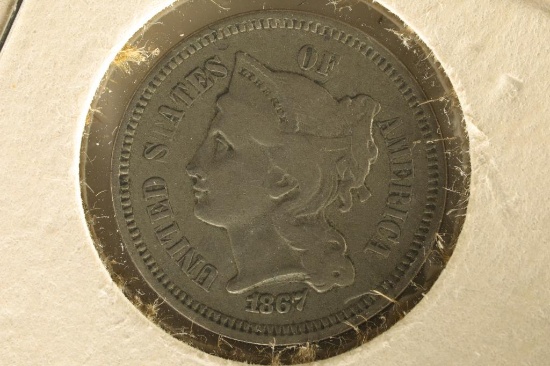 1867 THREE CENT PIECE (NICKEL)