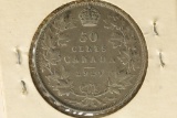1929 CANADA SILVER 50 CENTS .3000 OZ. ASW