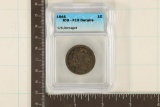 1845 US LARGE CENT ICG F15 DETAILS COUNTER STAMPED