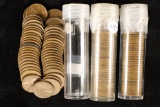 3 ROLLS OF SOLID DATE LINCOLN WHEAT CENTS: 1951-D,