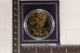 PARTIALLY GOLD PLATED 2010 AMERICAN SILVER EAGLE