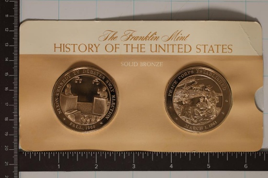 2-1 1/2" SOLID BRONZE HISTORY OF THE UNITED STATES