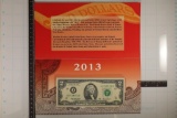 2013 KANSAS CITY FEATURING A 2003-A US $2 FRN CU