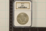 1923 PEACE SILVER DOLLAR NGC MS63