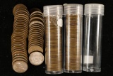 3 SOLID DATE ROLLS OF LINCOLN WHEAT CENTS: 2-1951