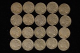 20 ASSORTED BUFFALO NICKELS: 11-1920-1937 AND