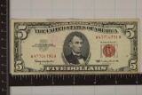 1963 US $5 RED SEAL NOTE