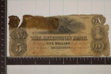 1855 ARLINGTON BANK $5 OBSOLETE BANK NOTE