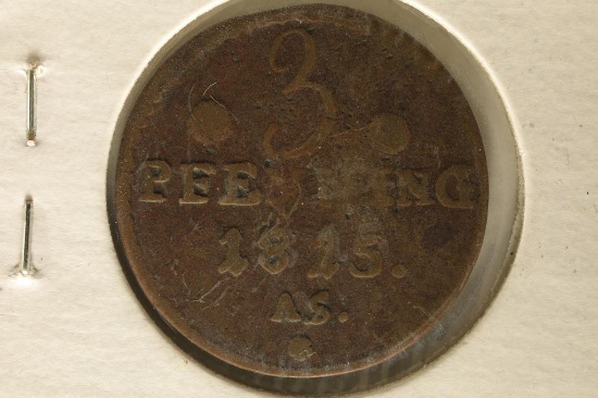 1815-AS GERMANY ROSTOCK 3 PFENNING KM136