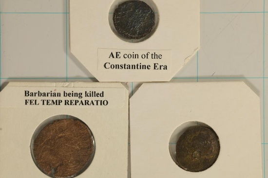 3 ROMAN ANCIENT COINS: 351-354 A.D. CONSTANTIUS