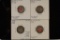 1942, 1943-S, 1944 & 1945-S SILVER MERCURY DIMES