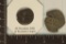 2 ROMAN EMPIRE ANCIENT COINS: BYZANTINE FOLLIS &