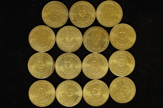 15 SHELL OIL COMPANY PRESIDENTIAL COIN GAME TOKENS