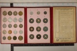 32 JAPANESE COIN COLLECTION IN RED FOLIO FROM