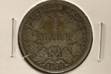 1873-A GERMAN SILVER 1 MARK .1606 OZ. ASW