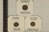3 ROMAN ANCIENT COINS: 364-375 A.D. VALENTINIAN I,